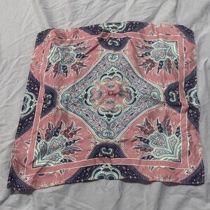 Black Brown 1826 Vintage Pink and Blue Paisley Pocket Square